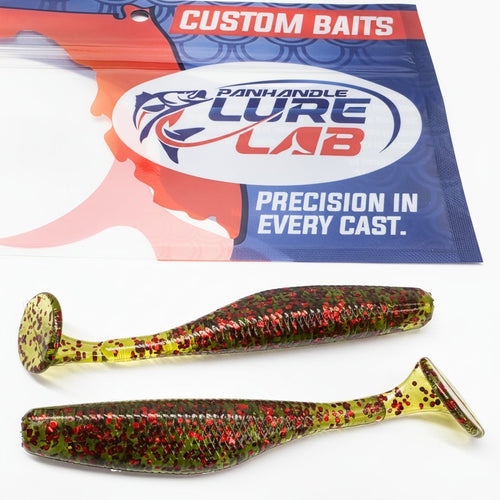 3.8" paddle tail 6ct. - Panhandle Lure Lab